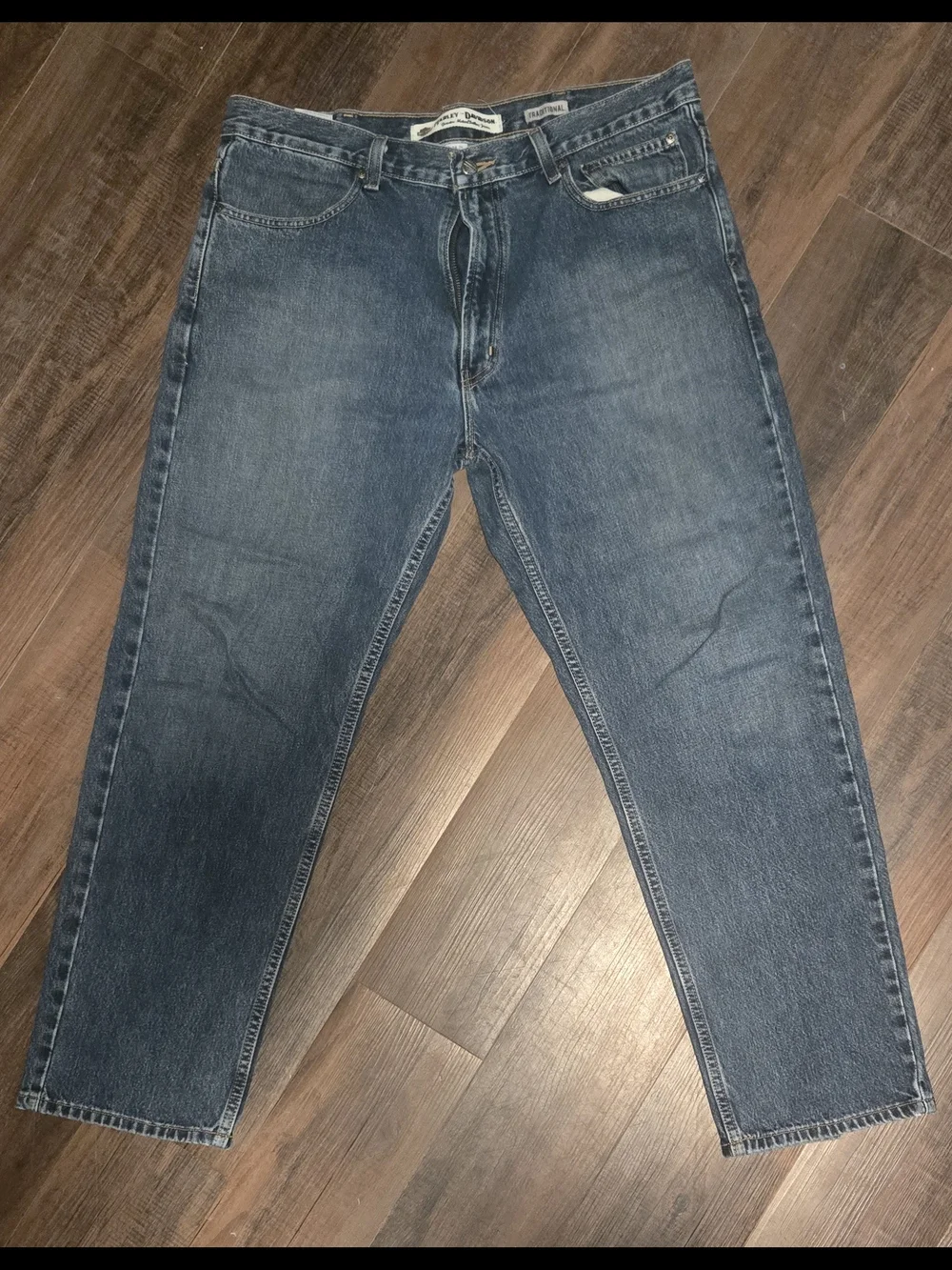 Harley-Davidson Men's Dark Blue Relaxed Jeans
